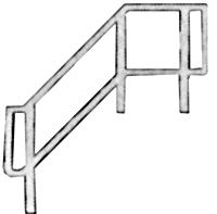 PKS1114 HO Staircase Handrails - Pack of 2