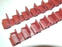 PKS4102 HO 72 Red Coach Seats -  PikeStuff