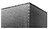 PKS1008 HO-Scale Cap Tiles Brick & Concrete Wall -  PikeStuff