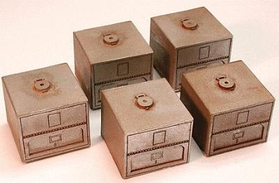 CHO7287 Tote Bin Loads for Barium Oxide 5 Hopper Scale Model Train Freight Car Load