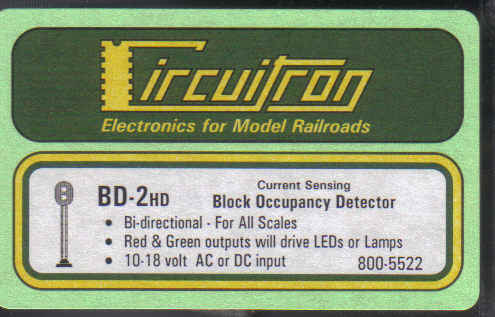 Circuitron CIR5522 BD-2HD Block Occupancy Detector