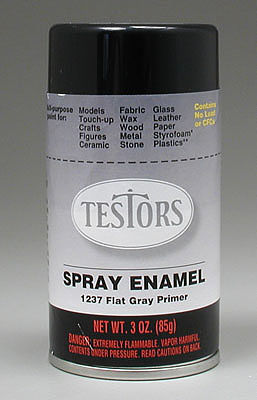 Gray Primer Semi-Gloss Enamel Paint Spray - 3 oz