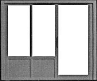 HO Scale Door & 2-Window Office Front Combo, Pack of 2