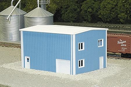 30 x 40 ft N Scale Modern Yard Office - Blue