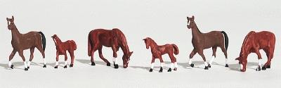 HO Scale Chestnut Horses