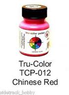 TCP012 1 oz Tru-color Chinese Red Paint Bottle