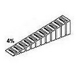 WOO1413 Foam Prod 4 Percentage Incline Starter, Pack of 4