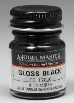 TES1747 Gloss Black Model Master Enamel Paint FS17038 -  Testor