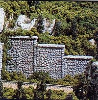 HO Random Stone Retaining Wall