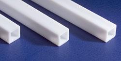 EVG255 0.31 in. Square Tube Styrene Railroad Scratch Building Supply, White