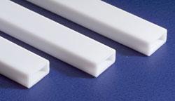 EVG258 0.18 x 0.31 in. Styrene Rectangular Tube Railroad Scratch Building Supply, White