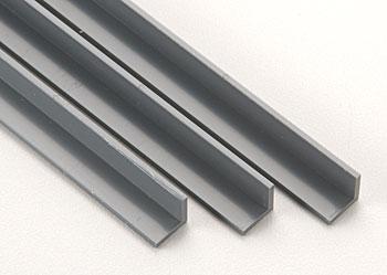PLS90004 0.12 in. Angle ABS Plastic Sheet Rod Tube Strip, Dark Gray - Count 7