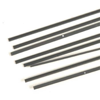 PLS90042 0.09 x 10 in. ABS Channel Railroad, Dark Gray - Count 8