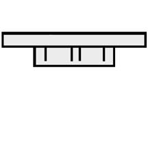 0.875 in. Flanged Head, Gray - Pack of 3