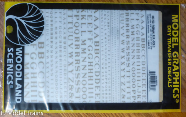 WOO703 Dry Transfer Roman Letters, Gold