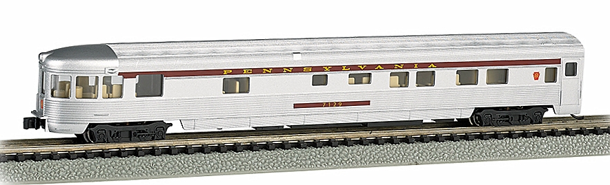Picture of Bachmann BAC14552 85 ft. Pennsylvania Rail Road N Scale Streamline Fluted-Side Observation Car