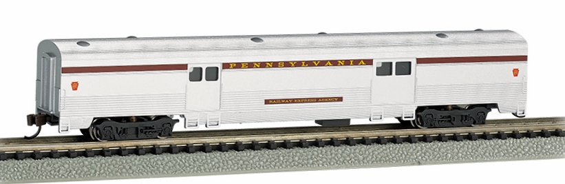 Picture of Bachmann BAC14652 85 ft. Pennsylvania Rail Road N Scale Streamline Fluted-Side 2 Door Baggage Car