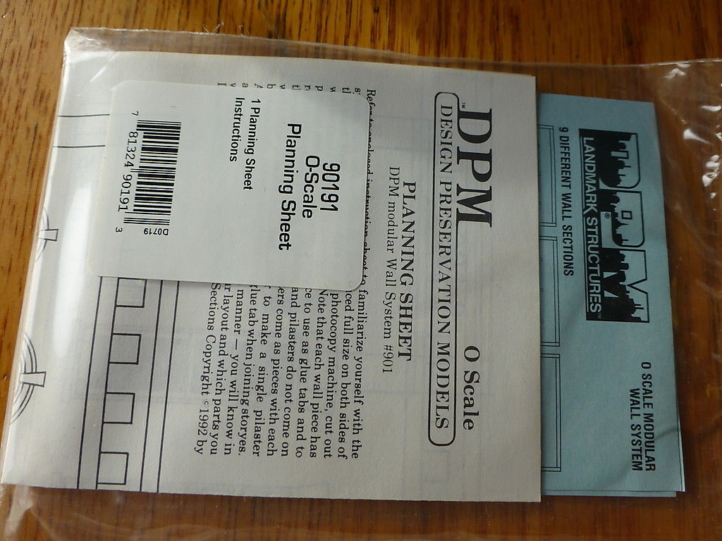 Design Preservation Models DPM90191 O Scale Planning Sheet Instructions