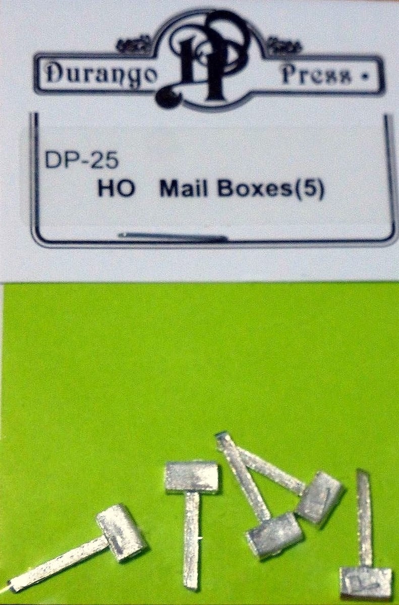 Durango Press DRP025 HO Scale Mail Boxes - 5 per Pack