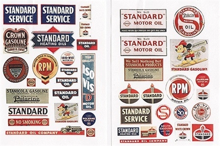 Picture of JL Innovative Design JLI235 1930s-1950s Standard Vintage Gas Station Signs Posters