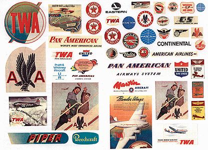 Picture of JL Innovative Design JLI244 1940s-1950s Vintage Aviation & Airline Signs Posters