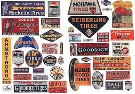Picture of JL Innovative Design JLI363 1930s-1950s Vintage Tire Signs for Gas Stations