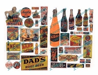 Picture of JL Innovative Design JLI425 1940s-1950s Unusual Soft Drink Signs Posters - Series II