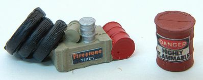 JLI439 No.2 Custom Gas Station Junk Pile with Hazardous Barrel