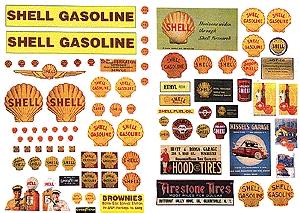 JLI488 1940-1950 Shell Vintage Gas Station Posters & Signs
