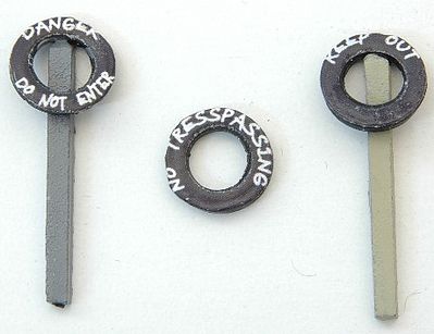 JLI535 Custom Tires On Posts & Warning Signs