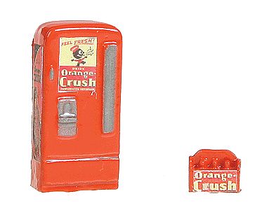 JLI743 Upright Soda Machine & Case, Orange Crush