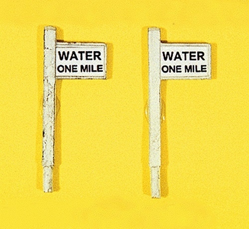 JLI836 Water One Mile Right of Way Signs Set, 2 per Pack