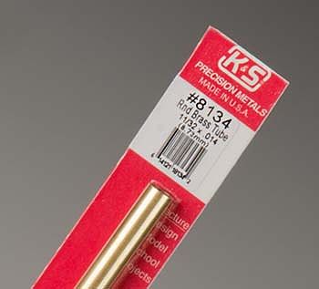K & S8134 0.34 x 12 in. OD Brass Tube