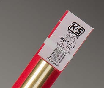 K & S8143 0.62 x 12 in. OD Brass Tube