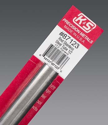 K & S87123 0.5 x 22 x 12 in. Round Stainless Steel Tube