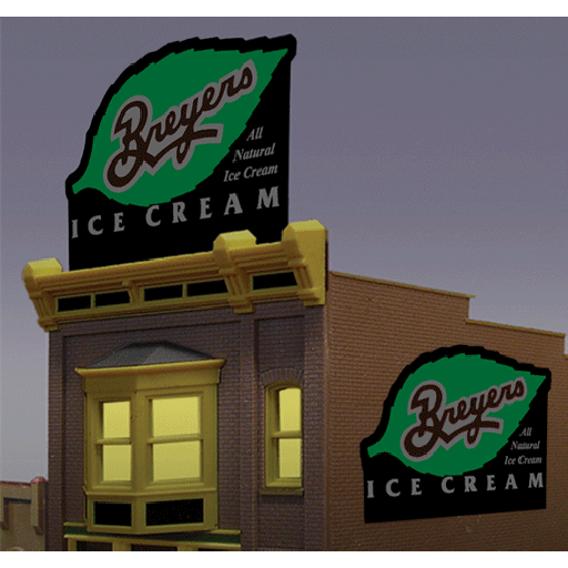 MIE2581 HO & O Breyers Ice Cream Animated Billboard Sign -  Miller Engineering