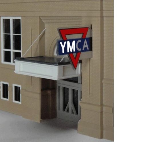 MIE3072 HO Animated Neon Sign YMCA Vertical