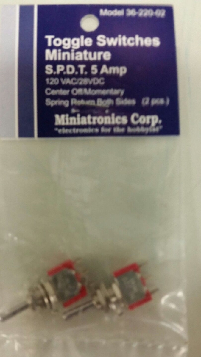 Minatronics MNT3622002 5 amp 120 V SPDT MOM Miniature Toggle