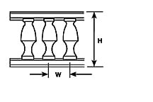 PLS90902 1-100 Balcony Railing BALC-100 - Pack of 2