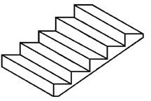 Picture of Plastruct PLS90956 N Scale 1-200 Step-201 Stair Case Steps, 1 per Pack