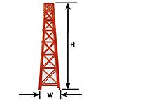 Picture of Plastruct PLS94892 HO Scale OIL-550, 1-100 Oil Derrick Tower