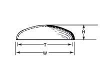 PLS95747 VHE-28, 0.87 in. Elliptical Head Domes - Pack of 5