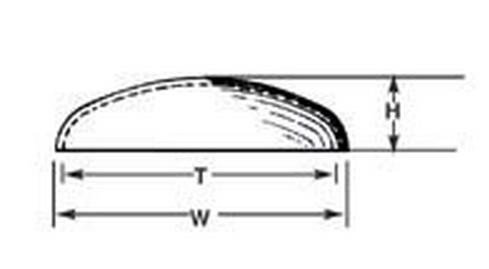 PLS95751 VHE-48, 1.5 in. Elliptical Head Domes - Pack of 5