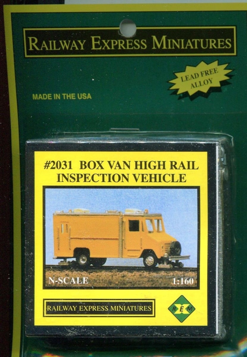 Railway Express Miniatures REM2031 N Box Van High Rail Inspection Vehicle Kit