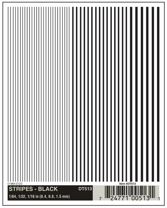WOO513  Stripes - Black