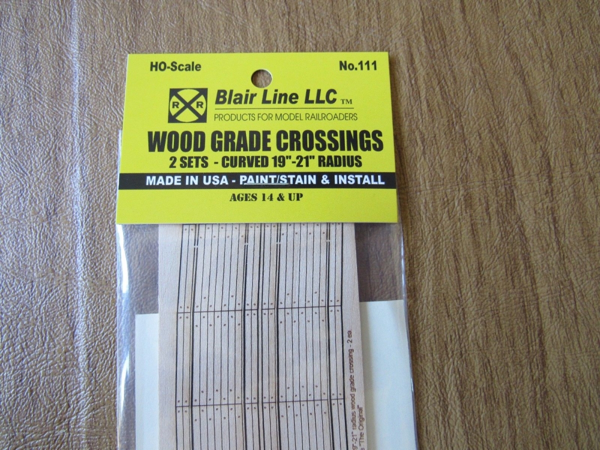 Picture of Blair Line BLR111 19-21 in. HO Gauge Wood Grade Crossing Radius Laser Cut