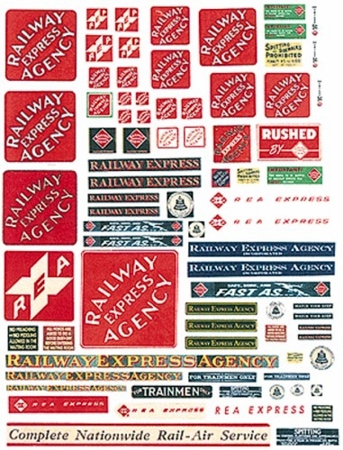 JLI407 1940s-1960s Railroad REA & Depot Signs