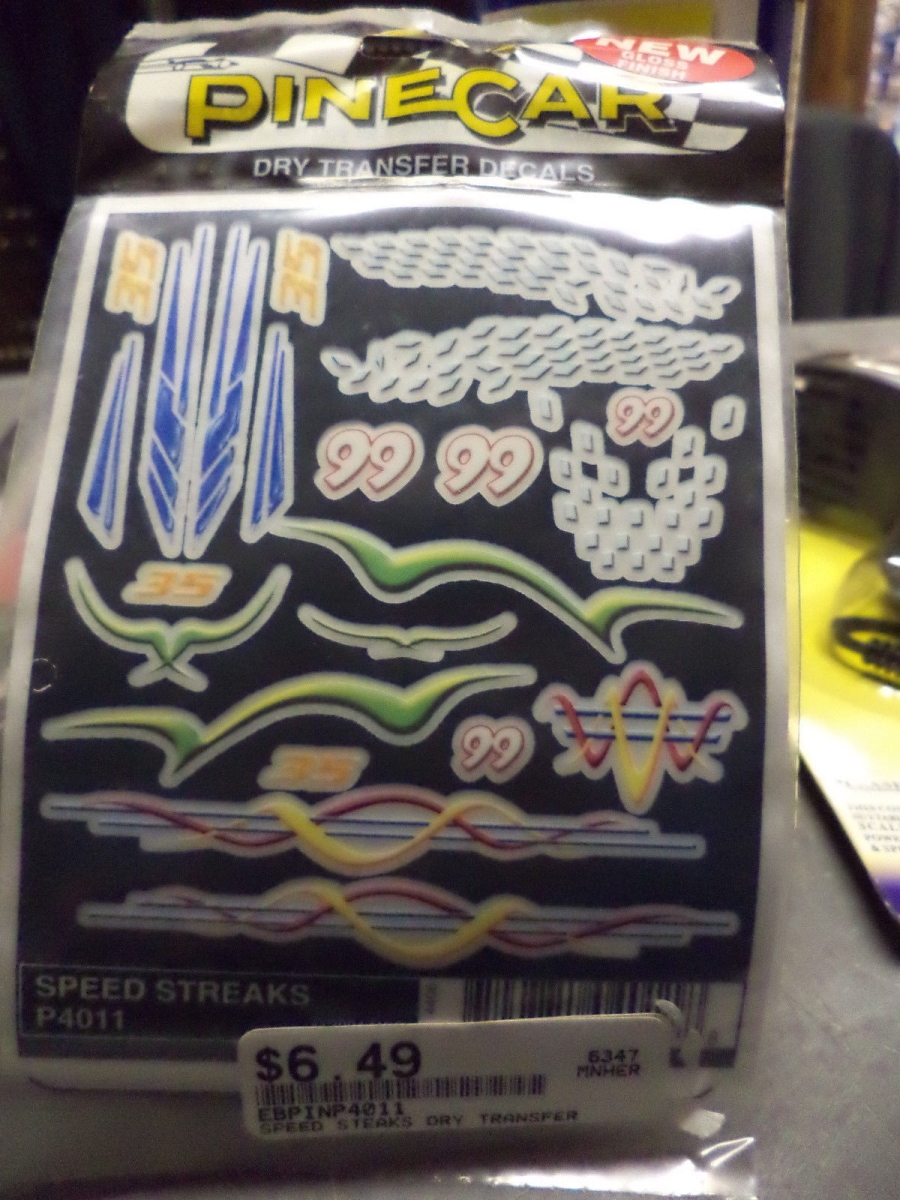 Picture of Pinecar PINP4011 Speed Streak Dry Transfer Decals