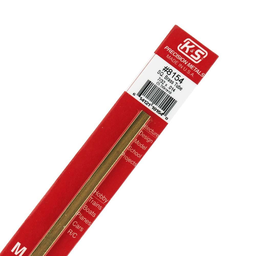 K-S8154 Square Brass Tube - 0.22 in.