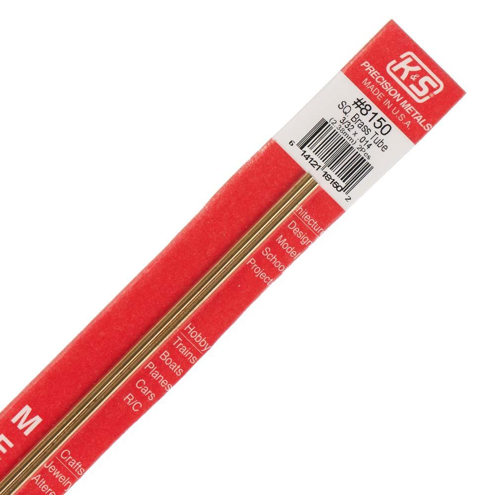 K-S8150 0.09 in. Square Brass Tube